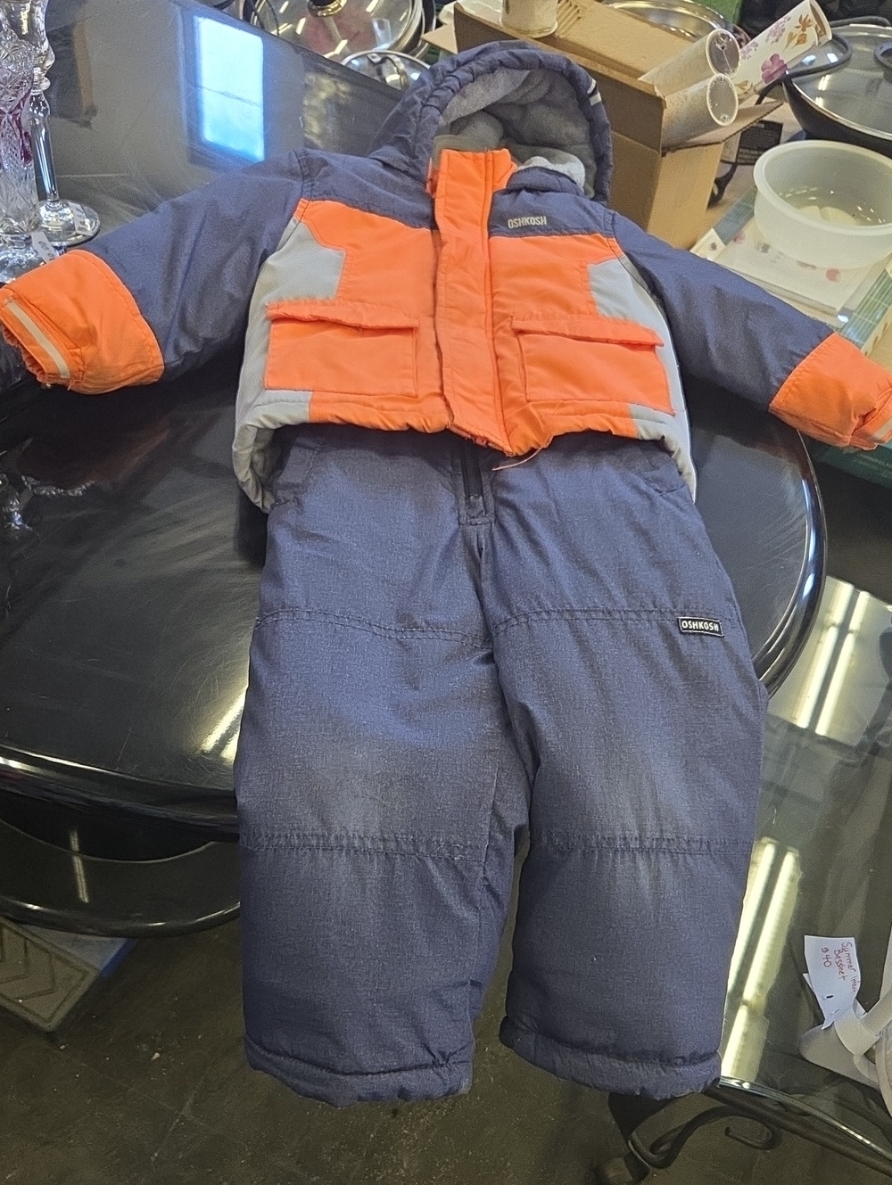 OshKosh B'gosh Navy Blue and Orange Kids Matching Winter Set